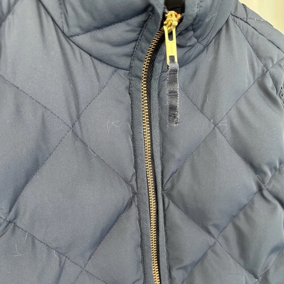 J. Crew Navy Blue Quilted Down Puffer Vest Women’s Sz XXS Full Zip EUC Excursion - Picture 3 of 8